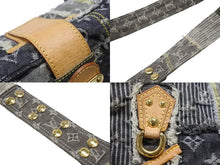 画像をギャラリービューアに読み込む, 極美品 LOUISVUITTON ルイヴィトン パッチワーク ポスティ メッセンジャーバッグ M95375 モノグラムデニム グレー 中古 4b007347