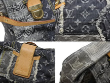画像をギャラリービューアに読み込む, 極美品 LOUISVUITTON ルイヴィトン パッチワーク ポスティ メッセンジャーバッグ M95375 モノグラムデニム グレー 中古 4b007347