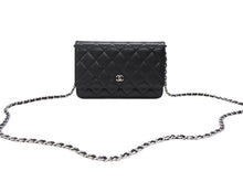 画像をギャラリービューアに読み込む, 極美品 CHANEL シャネル クラシック マトラッセ チェーンウォレット ショルダーバッグ LGPCX2U6 キャビアスキン ブラック 中古 4b007350