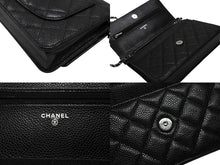 画像をギャラリービューアに読み込む, 極美品 CHANEL シャネル クラシック マトラッセ チェーンウォレット ショルダーバッグ LGPCX2U6 キャビアスキン ブラック 中古 4b007350