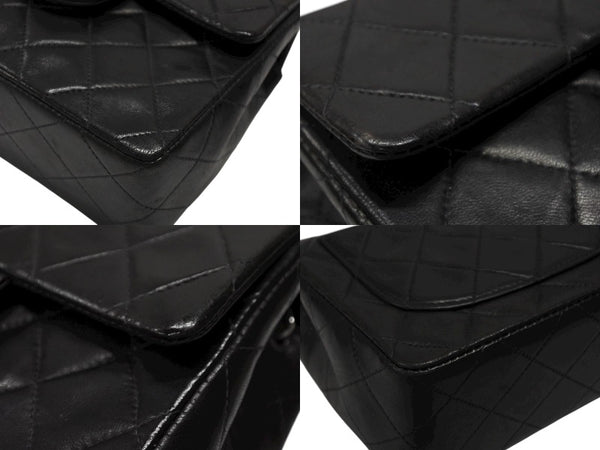 CHANEL シャネル ミニマトラッセ17 ショルダーバッグ ココマーク 4番台 ラムスキン ブラック シルバー金具 美品 中古 4b007351