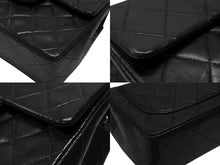 画像をギャラリービューアに読み込む, CHANEL シャネル ミニマトラッセ17 ショルダーバッグ ココマーク 4番台 ラムスキン ブラック シルバー金具 美品 中古 4b007351