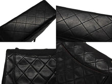 画像をギャラリービューアに読み込む, CHANEL シャネル ミニマトラッセ17 ショルダーバッグ ココマーク 4番台 ラムスキン ブラック シルバー金具 美品 中古 4b007351