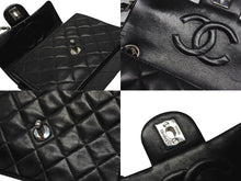 画像をギャラリービューアに読み込む, CHANEL シャネル ミニマトラッセ17 ショルダーバッグ ココマーク 4番台 ラムスキン ブラック シルバー金具 美品 中古 4b007351