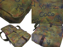 画像をギャラリービューアに読み込む, 極美品 CHANEL シャネル エンブロイダリー グラフィティ ショルダーバッグ A92789 ココマーク 20番台 カーキ 中古 4b007352