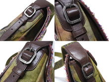 画像をギャラリービューアに読み込む, 極美品 CHANEL シャネル エンブロイダリー グラフィティ ショルダーバッグ A92789 ココマーク 20番台 カーキ 中古 4b007352