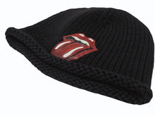 画像をギャラリービューアに読み込む, CHROME HEARTS クロムハーツ リップアンドタン ニットキャップ ビーニー カシミヤ レザー シルバー925 ブラック 美品 中古 4b007353