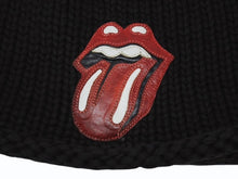 画像をギャラリービューアに読み込む, CHROME HEARTS クロムハーツ リップアンドタン ニットキャップ ビーニー カシミヤ レザー シルバー925 ブラック 美品 中古 4b007353