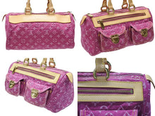 Load image into Gallery viewer, 極美品 LOUIS VUITTON ルイヴィトン ネオスピーディ ハンドバッグ M95214 モノグラムデニム ゴールド金具 ピンク 中古 4b007360