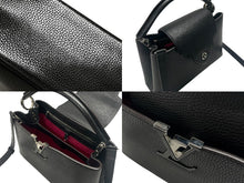 Load image into Gallery viewer, LOUIS VUITTON ルイヴィトン カプシーヌPM M42242 2WAY ハンドバッグ トリヨンレザー ノワール フューシャ 美品 中古 4b007361