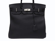 画像をギャラリービューアに読み込む, 新品同様 オーダー品 HERMES エルメス ハンドバッグ オータクロア40 ブラック Y刻印 トゴ マット金具 中古 4b007362