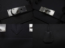 画像をギャラリービューアに読み込む, 新品同様 オーダー品 HERMES エルメス ハンドバッグ オータクロア40 ブラック Y刻印 トゴ マット金具 中古 4b007362