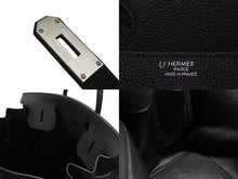 画像をギャラリービューアに読み込む, 新品同様 オーダー品 HERMES エルメス ハンドバッグ オータクロア40 ブラック Y刻印 トゴ マット金具 中古 4b007362
