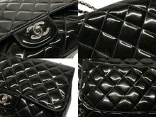画像をギャラリービューアに読み込む, CHANEL シャネル デカマトラッセ30 Sフラップ Wチェーンショルダーバッグ 19番台 A58600 パテントレザー ブラック 美品 中古 4b007364