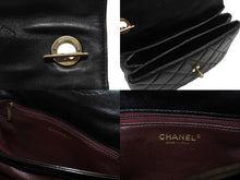 画像をギャラリービューアに読み込む, CHANEL シャネル マトラッセ トップハンドル フラップバッグ 20番台 A92236 カーフスキン ブラック ゴールド金具 美品 中古 4b007365