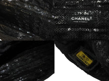 画像をギャラリービューアに読み込む, 極美品 CHANEL シャネル デカマトラッセ32 Sフラップ Wチェーンショルダーバッグ 12番台 ココマーク スパンコール シルバー金具 中古 4b007366