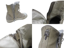 画像をギャラリービューアに読み込む, クロムハーツ リックオウエンス ラモーンズ ダストスエード スニーカー ダガー レザー シルバー925 サイズ43 1/2 グレー 美品 中古 4b007368