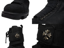 画像をギャラリービューアに読み込む, 極美品 CHROME HEARTS クロムハーツ x RICK OWENS リックオウエンス アーミーブーツ サイズ43 ダガージップ CHプラス装飾 中古 4b007369