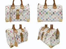 Load image into Gallery viewer, LOUIS VUITTON ルイヴィトン スピーディ30 ハンドバッグ M92643 モノグラム マルチカラー 村上隆 ホワイト 美品 中古 4b007377