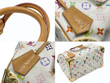 Load image into Gallery viewer, LOUIS VUITTON ルイヴィトン スピーディ30 ハンドバッグ M92643 モノグラム マルチカラー 村上隆 ホワイト 美品 中古 4b007377