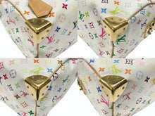 Load image into Gallery viewer, LOUIS VUITTON ルイヴィトン スピーディ30 ハンドバッグ M92643 モノグラム マルチカラー 村上隆 ホワイト 美品 中古 4b007377