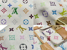 Load image into Gallery viewer, LOUIS VUITTON ルイヴィトン スピーディ30 ハンドバッグ M92643 モノグラム マルチカラー 村上隆 ホワイト 美品 中古 4b007377