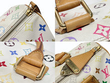 Load image into Gallery viewer, LOUIS VUITTON ルイヴィトン スピーディ30 ハンドバッグ M92643 モノグラム マルチカラー 村上隆 ホワイト 美品 中古 4b007377