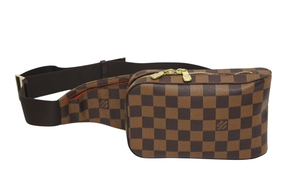 極美品 LOUIS VUITTON ルイヴィトン ジェロニモス ウエストバッグ ボディバッグ N51994 ダミエ ブラウン 中古 4b010738