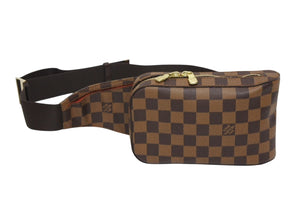 極美品 LOUIS VUITTON ルイヴィトン ジェロニモス ウエストバッグ ボディバッグ N51994 ダミエ ブラウン 中古 4b010738