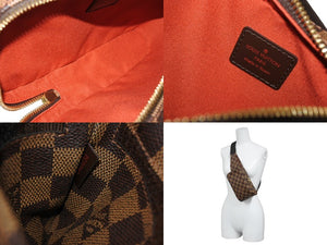 極美品 LOUIS VUITTON ルイヴィトン ジェロニモス ウエストバッグ ボディバッグ N51994 ダミエ ブラウン 中古 4b010738