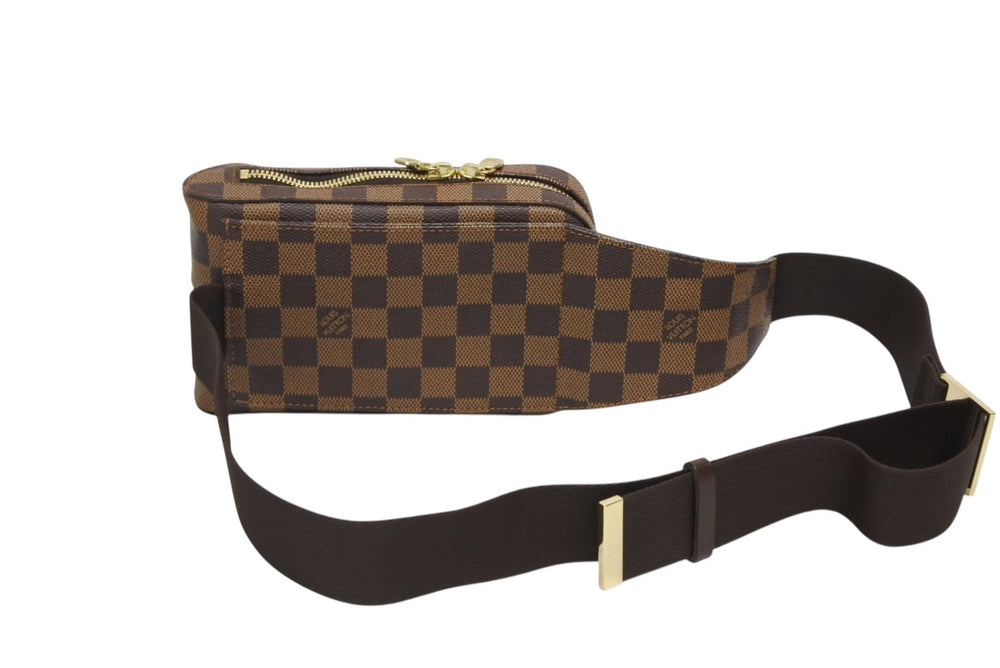 極美品 LOUIS VUITTON ルイヴィトン ジェロニモス ウエストバッグ ボディバッグ N51994 ダミエ ブラウン 中古 4b010738