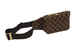 極美品 LOUIS VUITTON ルイヴィトン ジェロニモス ウエストバッグ ボディバッグ N51994 ダミエ ブラウン 中古 4b010738