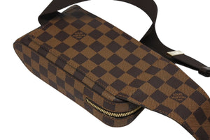 極美品 LOUIS VUITTON ルイヴィトン ジェロニモス ウエストバッグ ボディバッグ N51994 ダミエ ブラウン 中古 4b010738