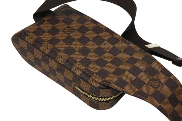 極美品 LOUIS VUITTON ルイヴィトン ジェロニモス ウエストバッグ ボディバッグ N51994 ダミエ ブラウン 中古 4b010738