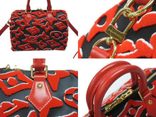 Load image into Gallery viewer, 新品同様 LOUIS VUITTON × UF ルイヴィトン × ウルス フィッシャー スピーディバンドリエール25 ハンドバッグ M45552 レッド 中古 4b007384