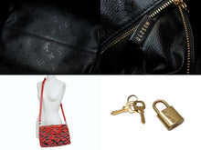 Load image into Gallery viewer, 新品同様 LOUIS VUITTON × UF ルイヴィトン × ウルス フィッシャー スピーディバンドリエール25 ハンドバッグ M45552 レッド 中古 4b007384