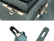 画像をギャラリービューアに読み込む, 極美品 HERMES エルメス ソーケリー22 ショルダーバッグ □M刻印 トリヨンクレマンス ブルーリン パラジウム金具 中古 4b007385