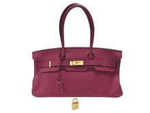 画像をギャラリービューアに読み込む, HERMES エルメス ショルダーバーキン ハンドバッグ トリヨンクレマンス トスカ パープル □P刻印 SV金具 2009年 ゴルチェ期 美品 中古 4b007386