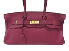 画像をギャラリービューアに読み込む, HERMES エルメス ショルダーバーキン ハンドバッグ トリヨンクレマンス トスカ パープル □P刻印 SV金具 2009年 ゴルチェ期 美品 中古 4b007386