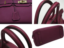 画像をギャラリービューアに読み込む, HERMES エルメス ショルダーバーキン ハンドバッグ トリヨンクレマンス トスカ パープル □P刻印 SV金具 2009年 ゴルチェ期 美品 中古 4b007386