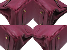 画像をギャラリービューアに読み込む, HERMES エルメス ショルダーバーキン ハンドバッグ トリヨンクレマンス トスカ パープル □P刻印 SV金具 2009年 ゴルチェ期 美品 中古 4b007386