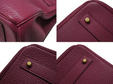 画像をギャラリービューアに読み込む, HERMES エルメス ショルダーバーキン ハンドバッグ トリヨンクレマンス トスカ パープル □P刻印 SV金具 2009年 ゴルチェ期 美品 中古 4b007386