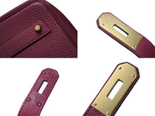 画像をギャラリービューアに読み込む, HERMES エルメス ショルダーバーキン ハンドバッグ トリヨンクレマンス トスカ パープル □P刻印 SV金具 2009年 ゴルチェ期 美品 中古 4b007386