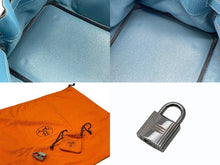 画像をギャラリービューアに読み込む, HERMES エルメス ショルダーバーキン ハンドバッグ トリヨンクレマンス ブルージーン □I刻印 SV金具 2005年 ゴルチェ期 美品 中古 4b007387