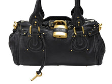 Load image into Gallery viewer, 極美品 Chloe クロエ ハンドバッグ パディントン ワンショルダーバッグ ブラック レザー B19FG0 ゴールド金具 中古 4b007388