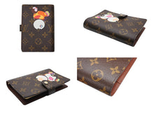 画像をギャラリービューアに読み込む, 極美品 LOUIS VUITTON ルイヴィトン 手帳カバー アジェンダPM モノグラムパンダ 村上隆 R20011 ブラウン マルチカラー 中古 4b004640