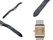 画像をギャラリービューアに読み込む, 新品同様 Cartier カルティエ タンクルイカルティエ LMサイズ WGTA0091 オニキス ブラック 文字盤 時計 中古 4b007392