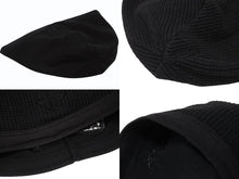 画像をギャラリービューアに読み込む, CHROME HEARTS クロムハーツ サーマルニット帽 ビーニー ヴィンダガーロゴ コットン ブラック ホワイト 美品 中古 4b007393