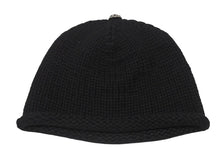 画像をギャラリービューアに読み込む, 極美品 CHROME HEARTS クロムハーツ BSフレア レザーパッチ ニットキャップ BSフレア ボタン ビーニー カシミヤ ブラック ONE SIZE 中古 4b007395