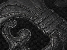画像をギャラリービューアに読み込む, 極美品 CHROME HEARTS クロムハーツ BSフレア レザーパッチ ニットキャップ BSフレア ボタン ビーニー カシミヤ ブラック ONE SIZE 中古 4b007395